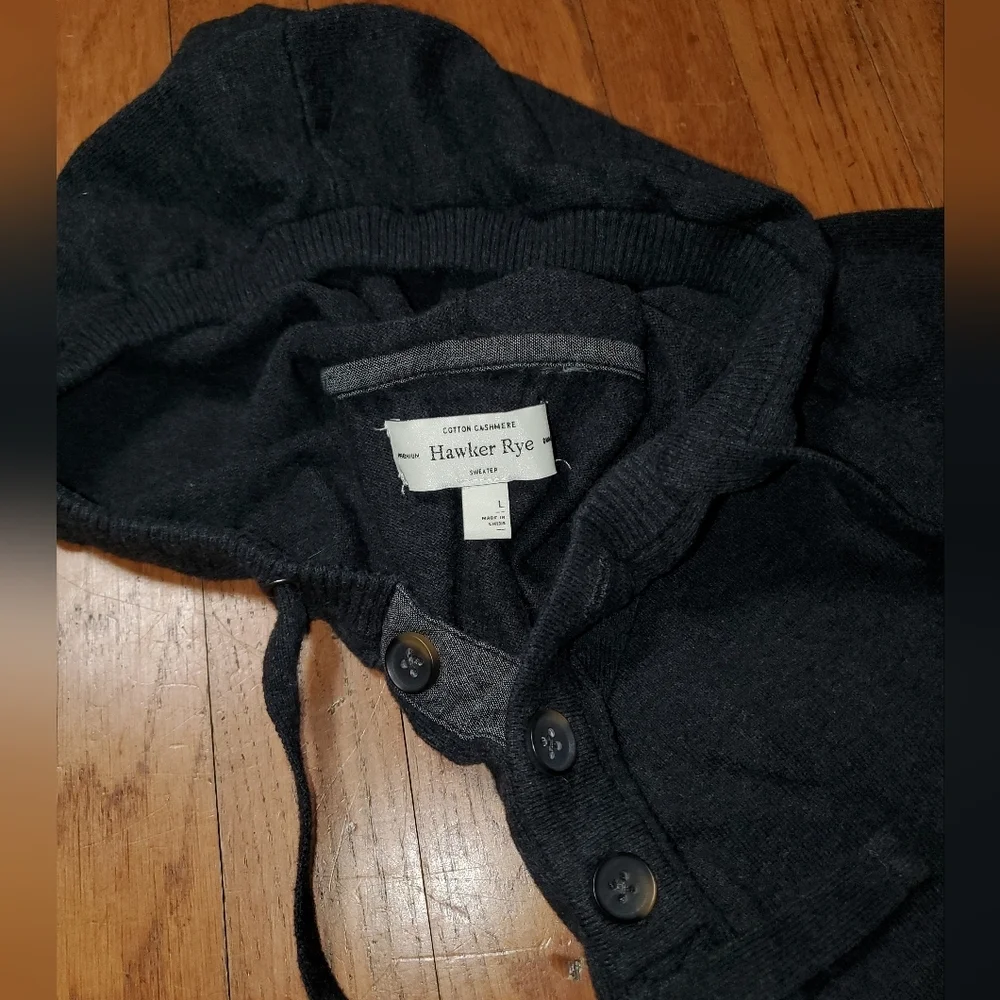 Hawker Rye Charcoal Hooded Sweater